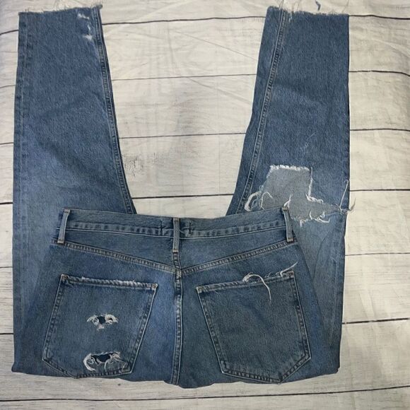Agolde Jamie High Rise Classic Distressed Button Fly Denim Jeans sz 29 READ - Picture 3 of 11